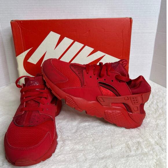 Nike Huarache Run SZ 5.5Y University Red 654275-600 (2B-102) - Picture 1 of 7